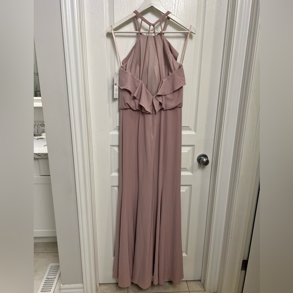 Backless Dusty Rose dress - Size 8 - Picture 4 of 6